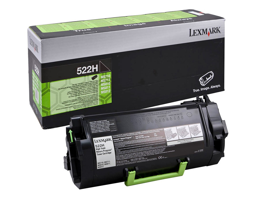 TONER LEXMARK LASER 522HE / 52D2H0E / CX725DE / CS720DE / CS725DE NEGRO 25000 PAGINAS