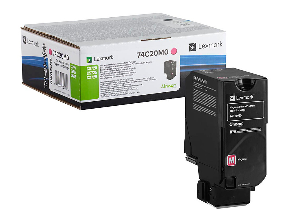 TONER LEXMARK LASER 74C20M0 CX725DE / CS720DE / CS725DE MAGENTA 3000 PAGINAS