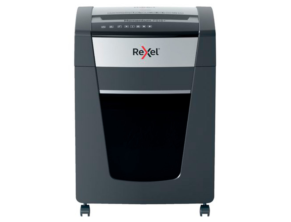DESTRUCTORA DE DOCUMENTOS REXEL MOMENTUM EXTRA P515+ CAPACIDAD CORTE 15 H P5 DESTRUYE GRAPAS CLIPS CD Y