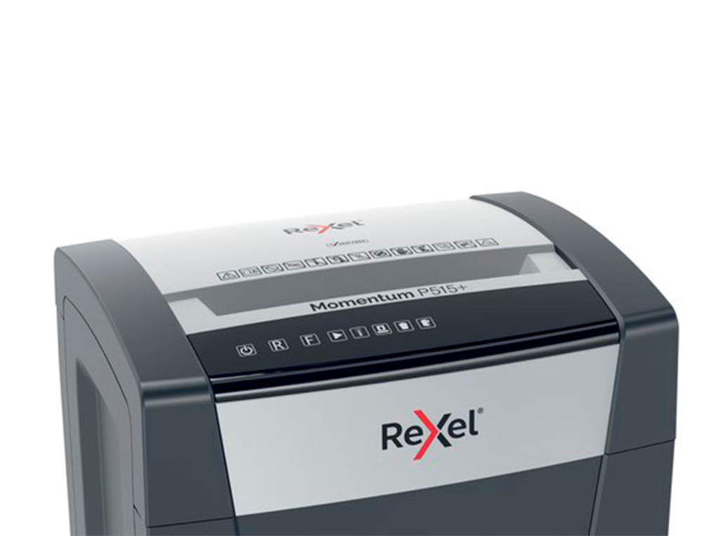 DESTRUCTORA DE DOCUMENTOS REXEL MOMENTUM EXTRA P515+ CAPACIDAD CORTE 15 H P5 DESTRUYE GRAPAS CLIPS CD Y