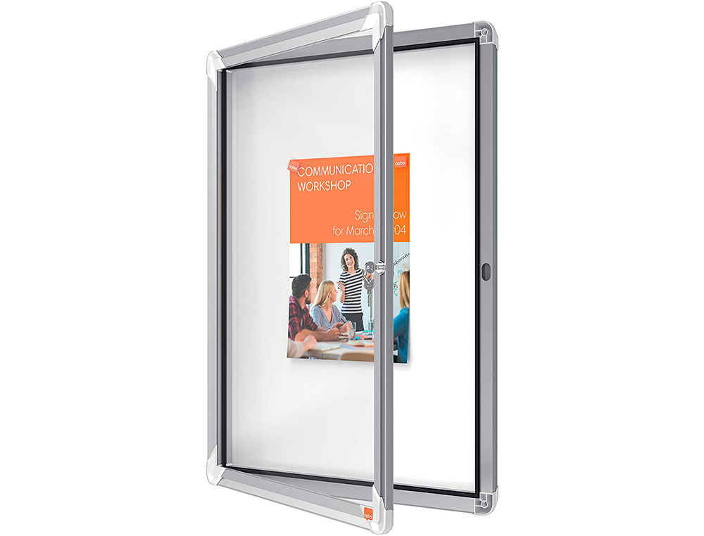 VITRINA DE ANUNCIOS NOBO PREMIUM PLUS MAGNETICA 4 X DIN A4 532X692X37 MM