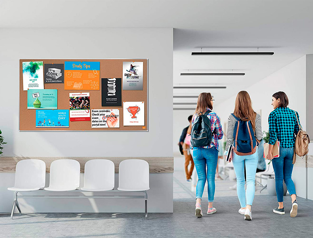 TABLERO DE ANUNCIOS NOBO IMPRESSION PRO CORCHO FORMATO PANORAMICO 55