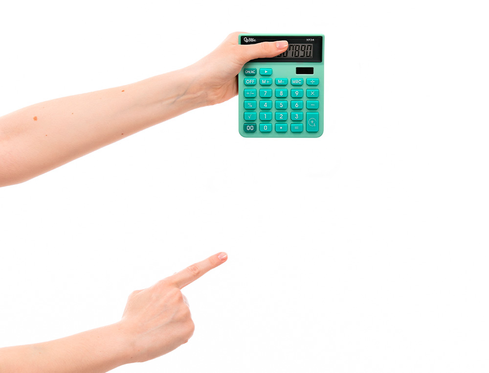 CALCULADORA LIDERPAPEL SOBREMESA XF24 10 DIGITOS SOLAR Y PILAS COLOR VERDE 127X105X24 MM