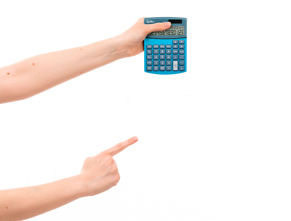 CALCULADORA LIDERPAPEL SOBREME SA XF28 12 DIGITOS DOS LINEAS COSTE VENTA MARGEN Y TASAS SOLAR Y PILAS AZUL 155X115X25 MM