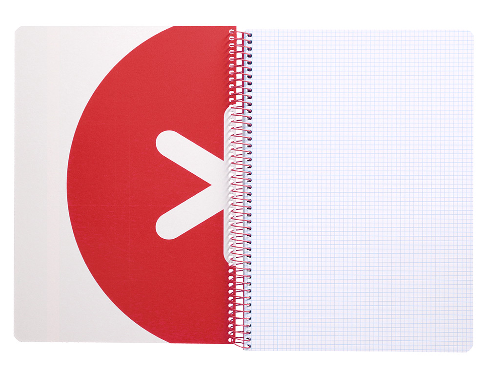CUADERNO ESPIRAL ANTARTIK A4 MICRO TAPA DURA 80H 100GR CUADRO 5MM SIN BANDA4 TALADROS COLOR FRAMBUESA