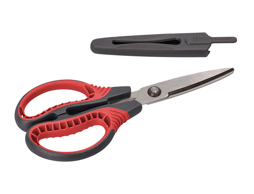 TIJERA LIDERPAPEL TITANIO HOJA CURVA 16,5 CM FALICILIDAD CORTE Y DURABILIDAD INCLUYE FUNDA