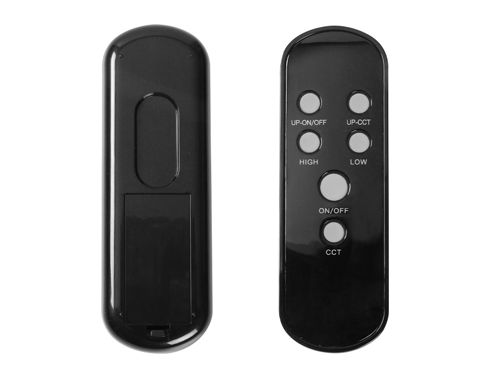 LAMPARA DE SUELO Q-CONNECT LED 15W 850 LM 3 NIVELES COLOR BRILLO REGULABLE CUELLO FLEXIBLE CONTROL REMOTO NEGRO