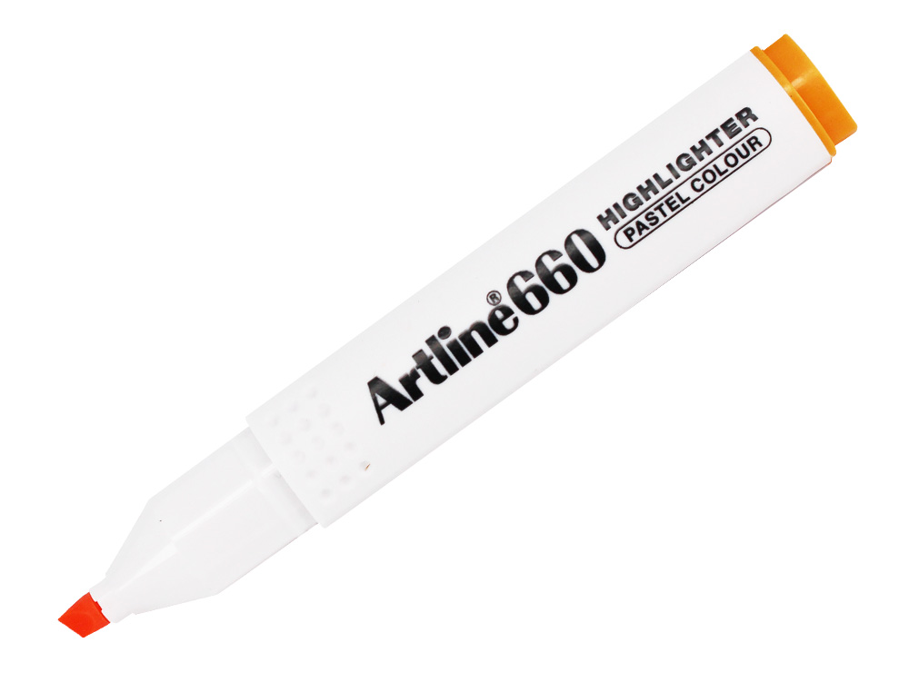 ROTULADOR ARTLINE FLUORESCENTE EK-660 NARANJA PASTEL PUNTA BISELADA