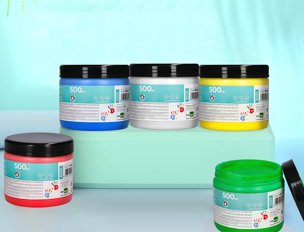 PINTURA DEDOS LIDERPAPEL TARRINA DE 500 ML AZUL