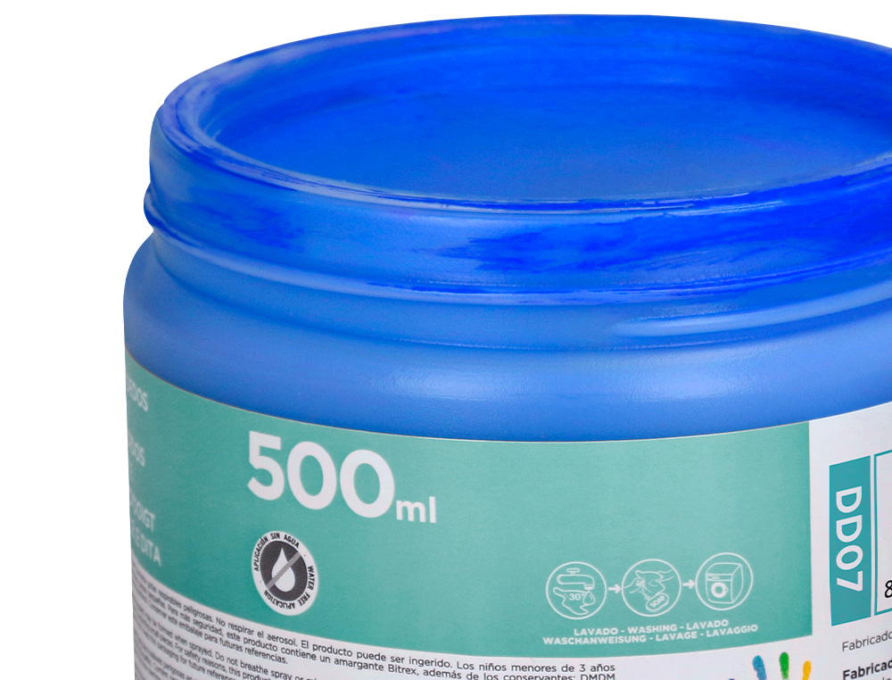PINTURA DEDOS LIDERPAPEL TARRINA DE 500 ML AZUL