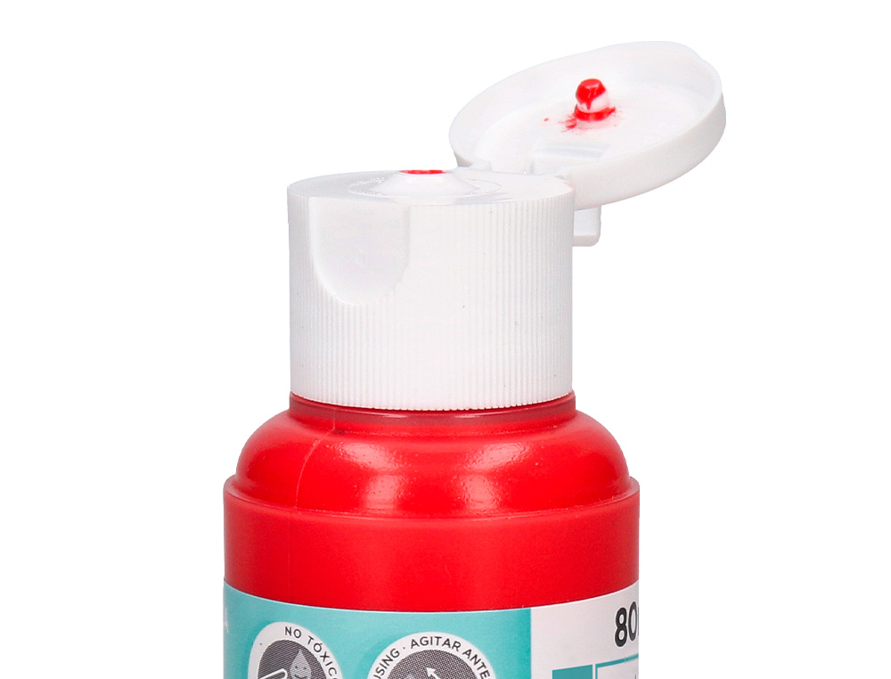 PINTURA ACRILICA LIDERPAPEL BOTE DE 80 ML ROJO