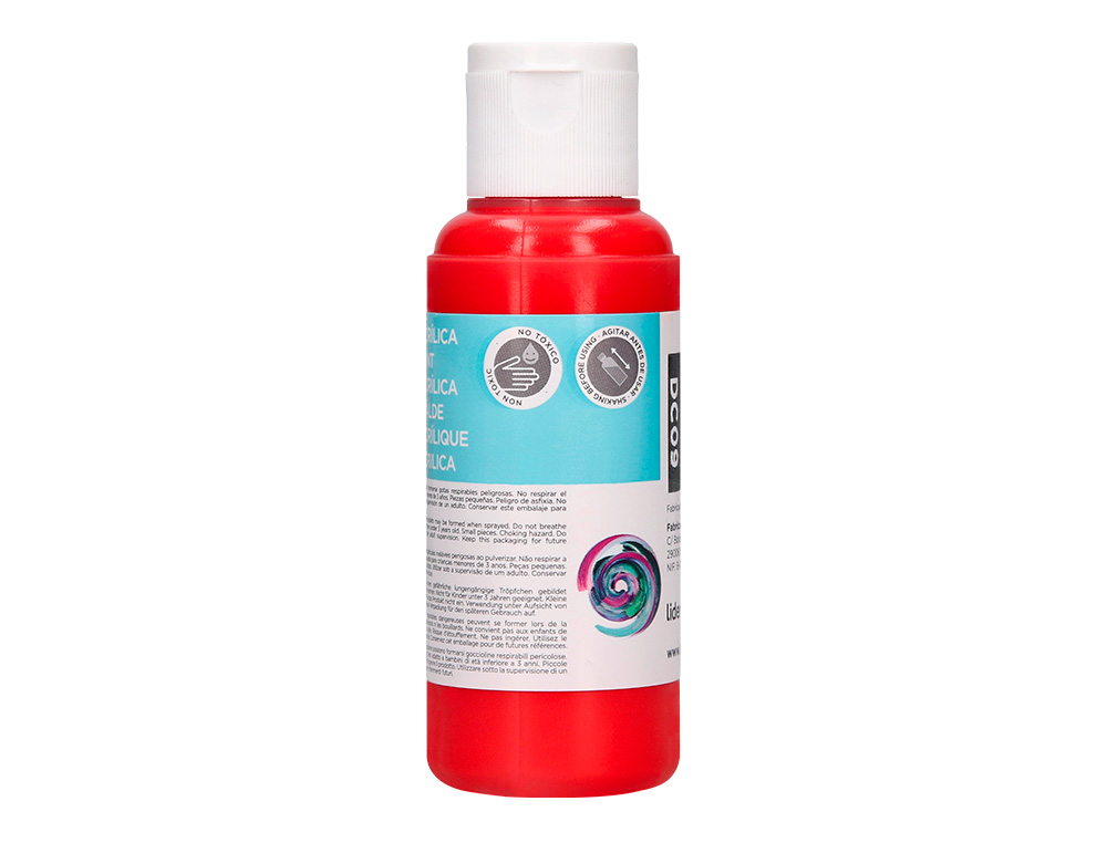 PINTURA ACRILICA LIDERPAPEL BOTE DE 80 ML ROJO
