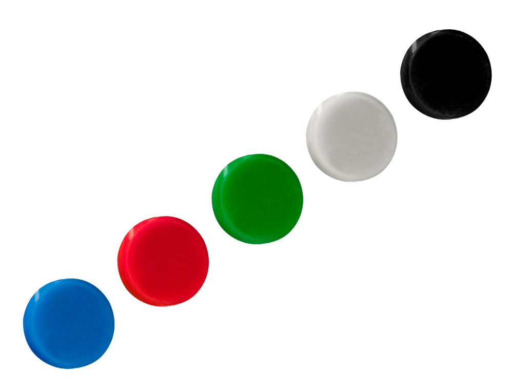 IMANES PARA SUJECION LIDERPAPEL ECOUSE PP RECICLADO PARA PIZARRA MAGNETICA 35 MM CAJA DE 10 UNIDADES