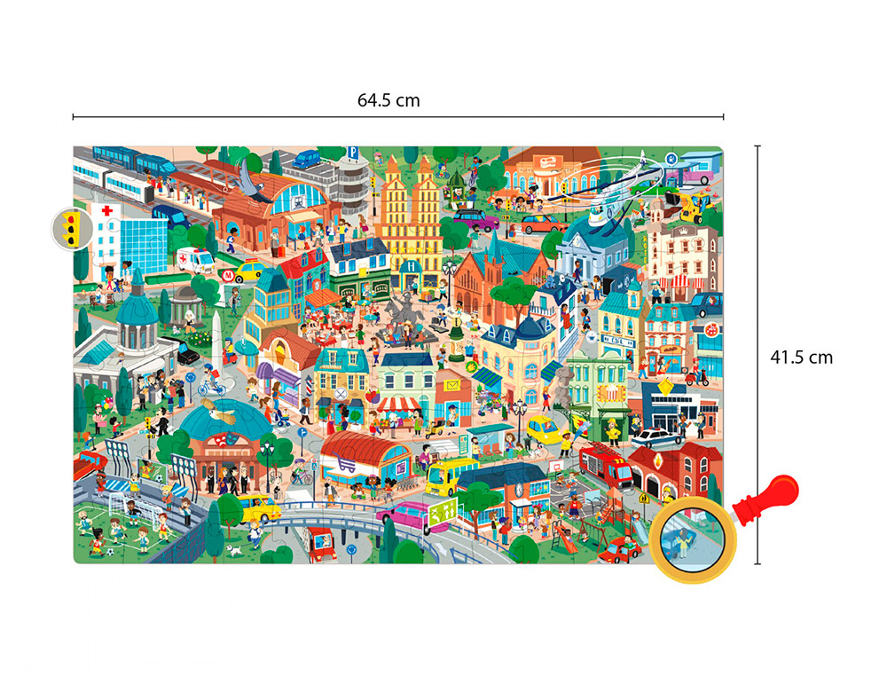 PUZLE APLI OBSERVACION DE LA CIUDAD 104 PIEZAS TAMAÑO 5X5 CM