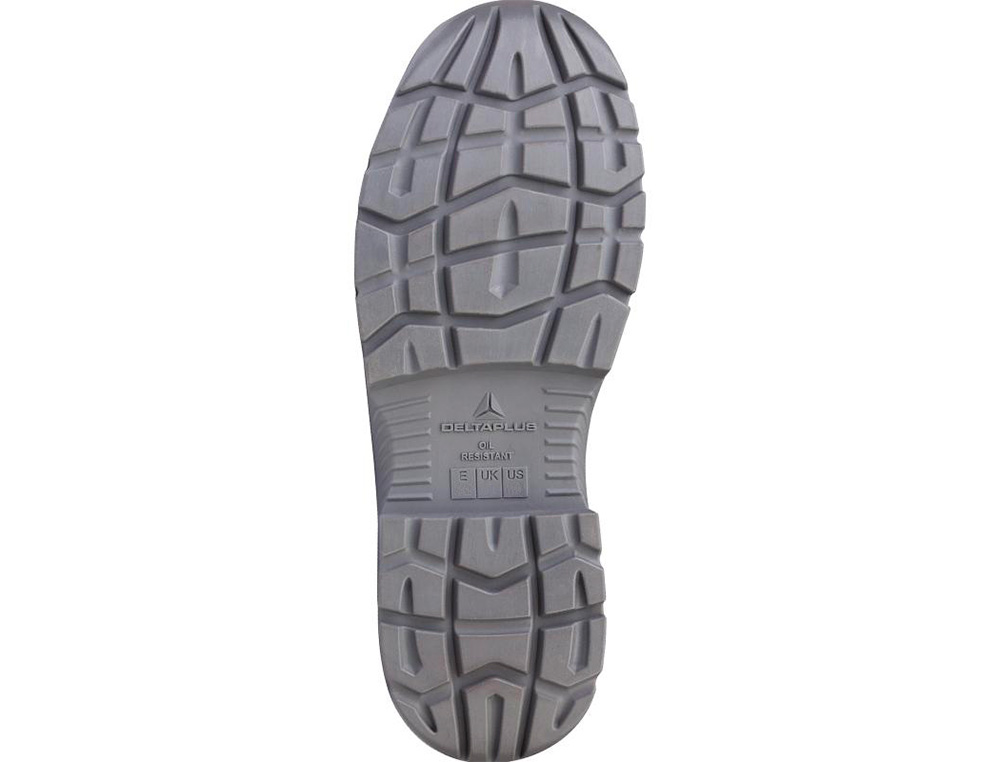 ZAPATOS DE SEGURIDAD DELTAPLUS PIEL CRUPON PIGMENTADA SUELA PU BI DENSIDAD COLOR NEGRO TALLA 42