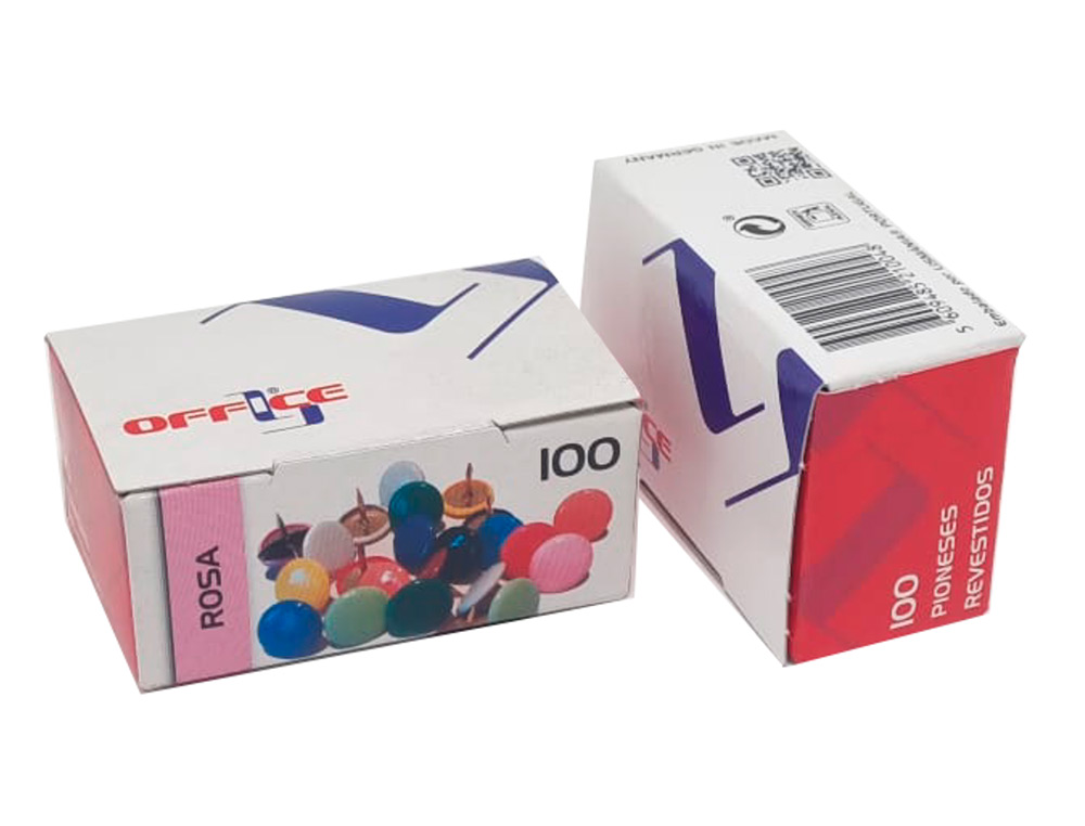 CHINCHETA LISMANIA OFFICE COLOR ROSA CAJA DE 100 UNIDADES