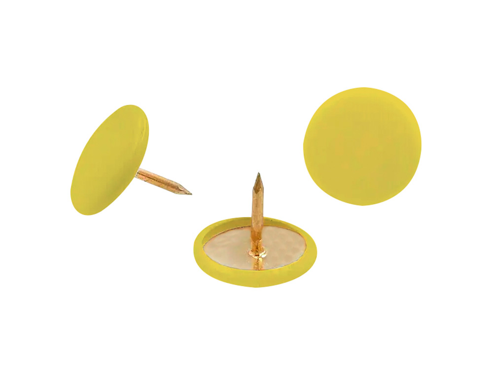 CHINCHETA LISMANIA OFFICE COLOR AMARILLO CAJA DE 100 UNIDADES