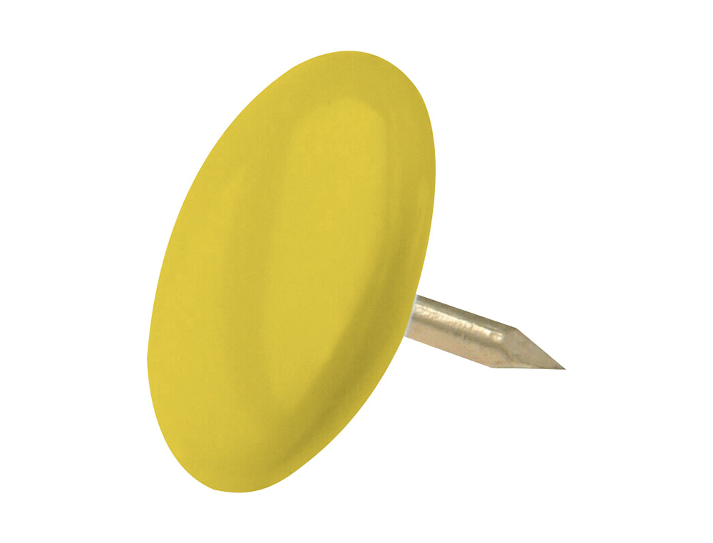 CHINCHETA LISMANIA OFFICE COLOR AMARILLO CAJA DE 100 UNIDADES