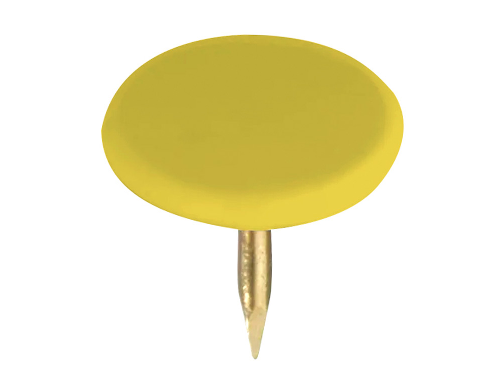 CHINCHETA LISMANIA OFFICE COLOR AMARILLO CAJA DE 100 UNIDADES