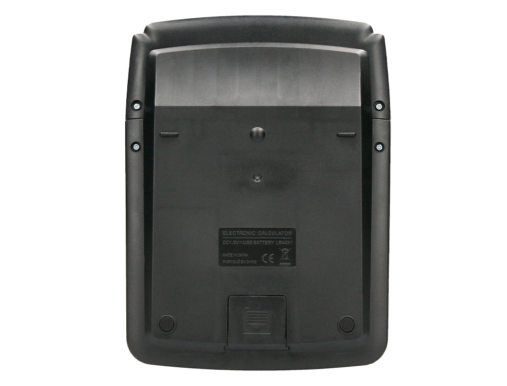 CALCULADORA LIDERPAPEL SOBREMESA XF39 12 DIGITOS SOLAR Y PILAS COLOR NEGRO 190X140X32 MM 40% RECICLADO