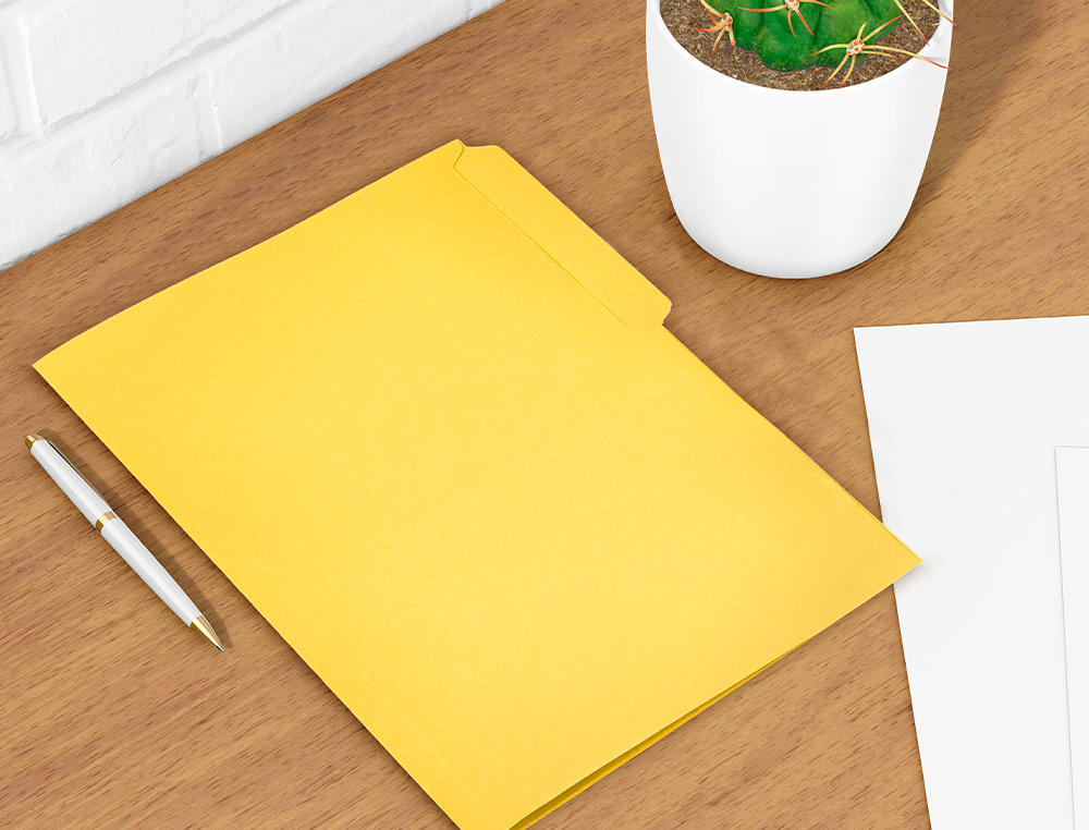 SUBCARPETA CARTULINA LIDERPAPEL FOLIO PESTAA IZQUIERDA 240G/M2 AMARILLO