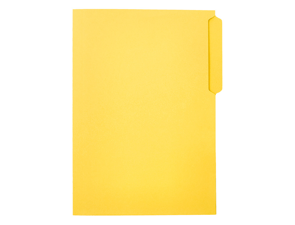 SUBCARPETA CARTULINA LIDERPAPEL FOLIO PESTAA IZQUIERDA 240G/M2 AMARILLO