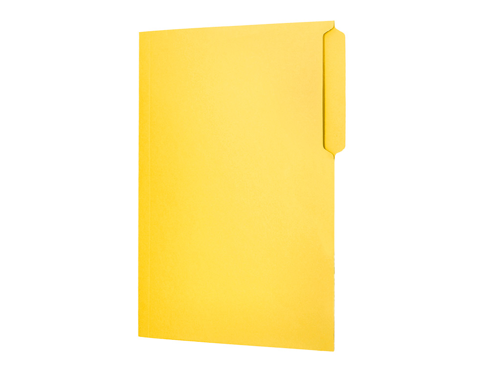 SUBCARPETA CARTULINA LIDERPAPEL FOLIO PESTAA IZQUIERDA 240G/M2 AMARILLO