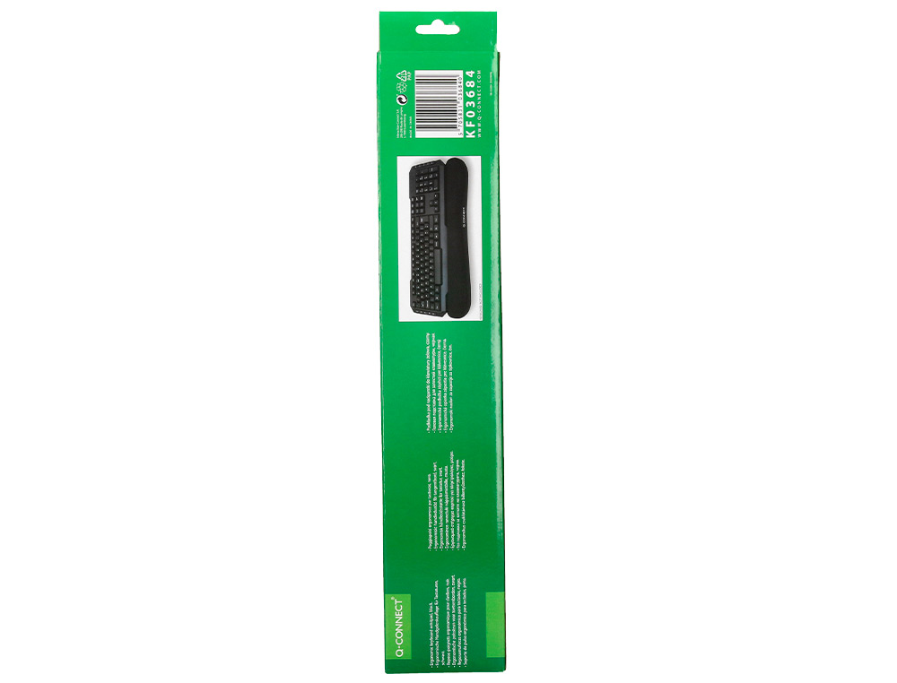 REPOSAMUECAS Q-CONNECT MEMORY FOAM PARA TECLADO COLOR NEGRO 460X85X25 MM