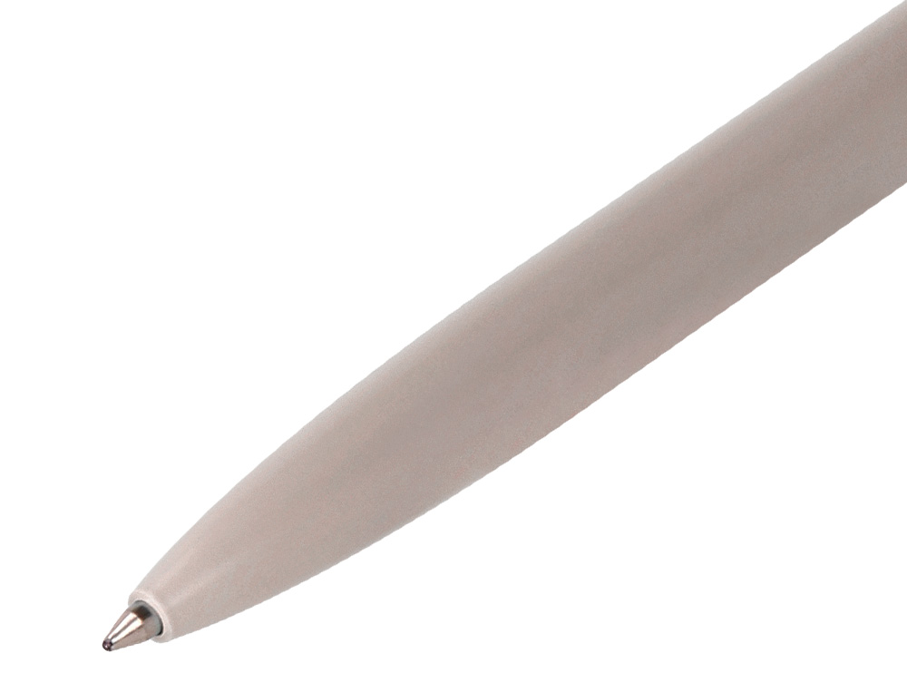 BOLIGRAFO BELIUS ROCKET B ALUMINIO COLOR MINIMALISTA GRIS TINTA AZUL CAJA CILINDRICA