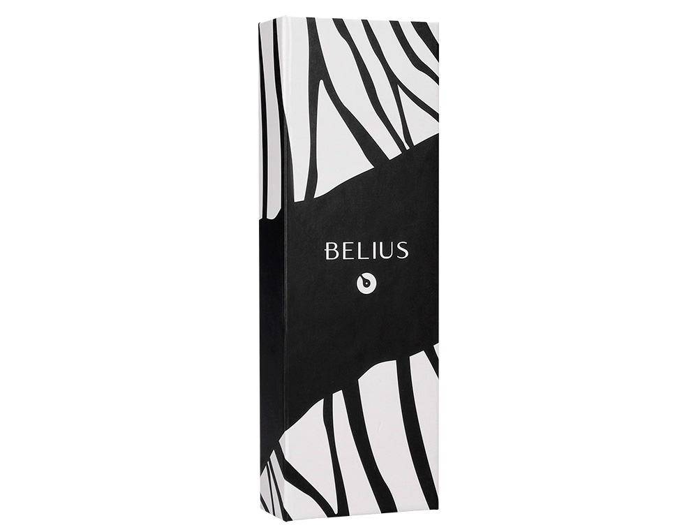 BOLIGRAFO BELIUS DUALITA CUERPO BLANCO COLOR NEGRO TINTA AZUL CAJA DE DISEO