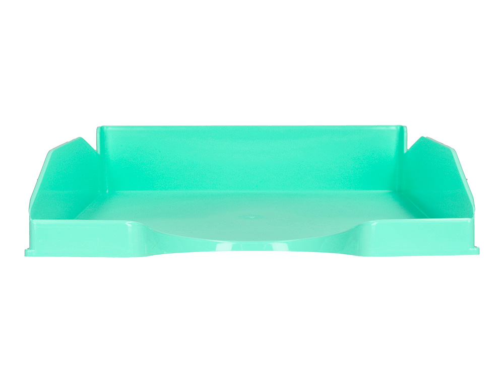 BANDEJA SOBREMESA PLASTICO Q-CONNECT VERDE MENTA OPACO 240X70X340 MM