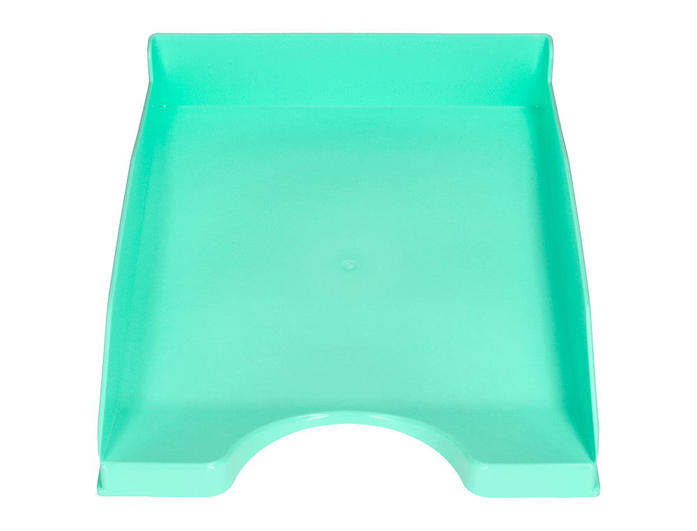 BANDEJA SOBREMESA PLASTICO Q-CONNECT VERDE MENTA OPACO 240X70X340 MM