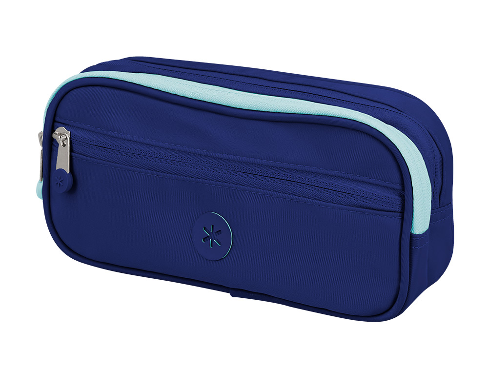 ESTUCHE PORTATODO ANTARTIK FUSION FLEX 3 CREMALLERAS AZULMARINO COMPAERO MOCHILA 100X60X220 MM