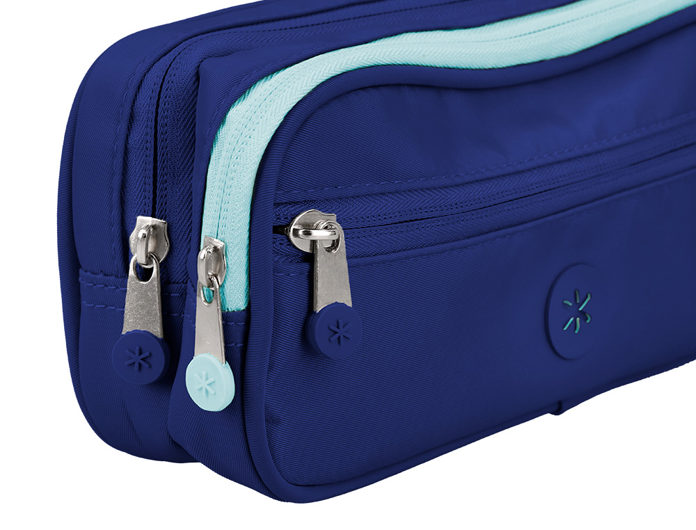 ESTUCHE PORTATODO ANTARTIK FUSION FLEX 3 CREMALLERAS AZULMARINO COMPAERO MOCHILA 100X60X220 MM