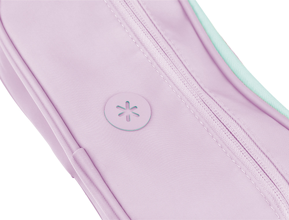 ESTUCHE PORTATODO ANTARTIK FUSION FLEX 3 CREMALLERAS MORADO COMPAERO MOCHILA 100X60X220 MM