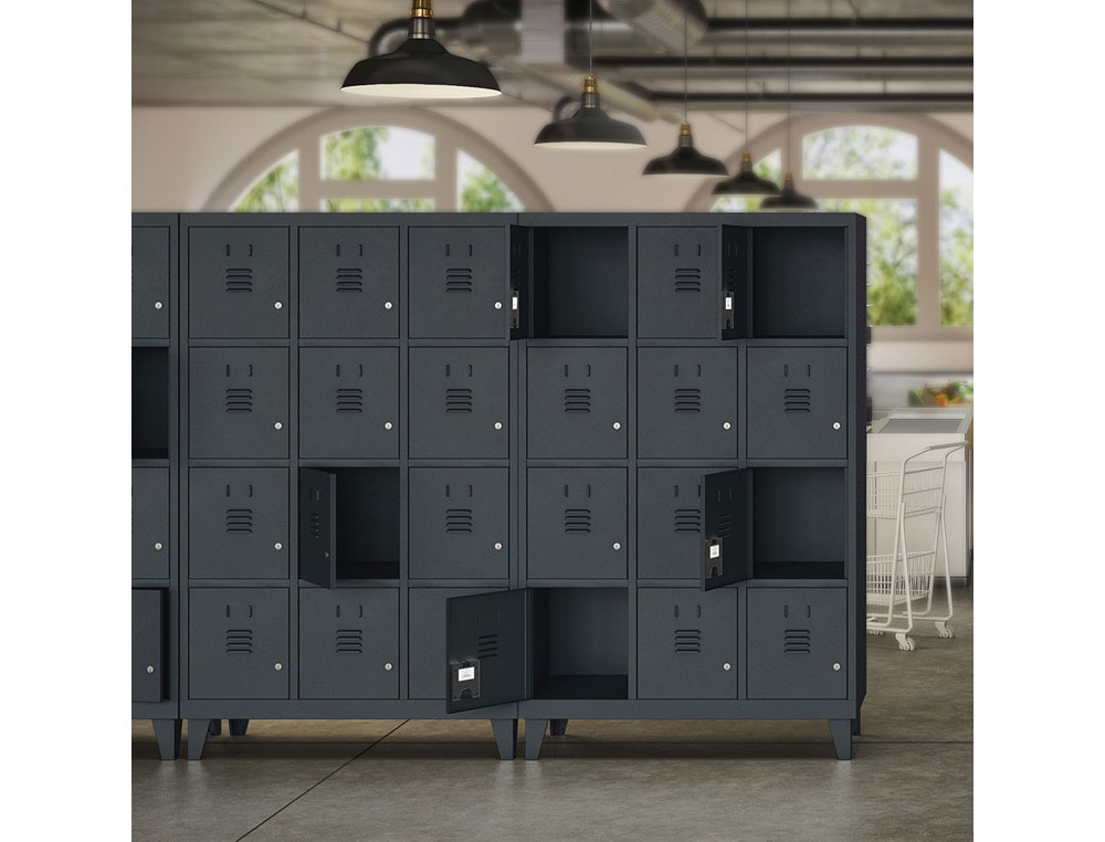 TAQUILLA METALICA ROCADA 300 1 MODULO 2 PUERTAS GRIS 330X500X1800 MM