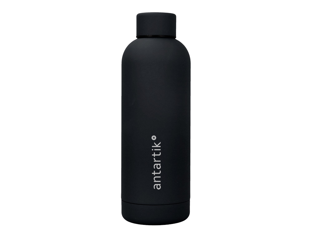 BOTELLA PORTALIQUIDOS ANTARTIK ISOTERMICA ACERO INOXIDABLE LIBRE DE BPA COLOR NEGRO 500 ML