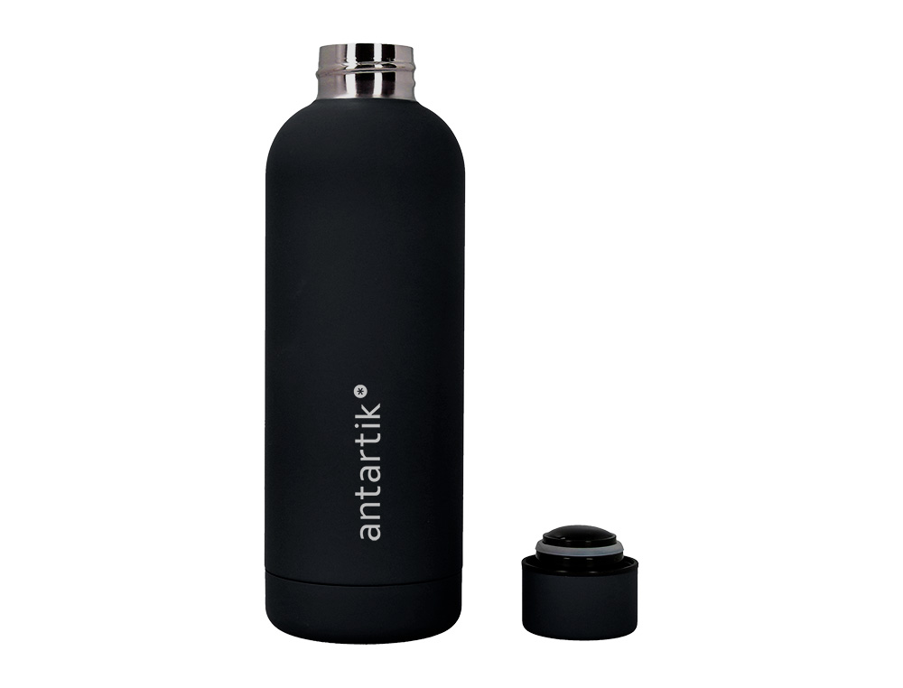 BOTELLA PORTALIQUIDOS ANTARTIK ISOTERMICA ACERO INOXIDABLE LIBRE DE BPA COLOR NEGRO 500 ML