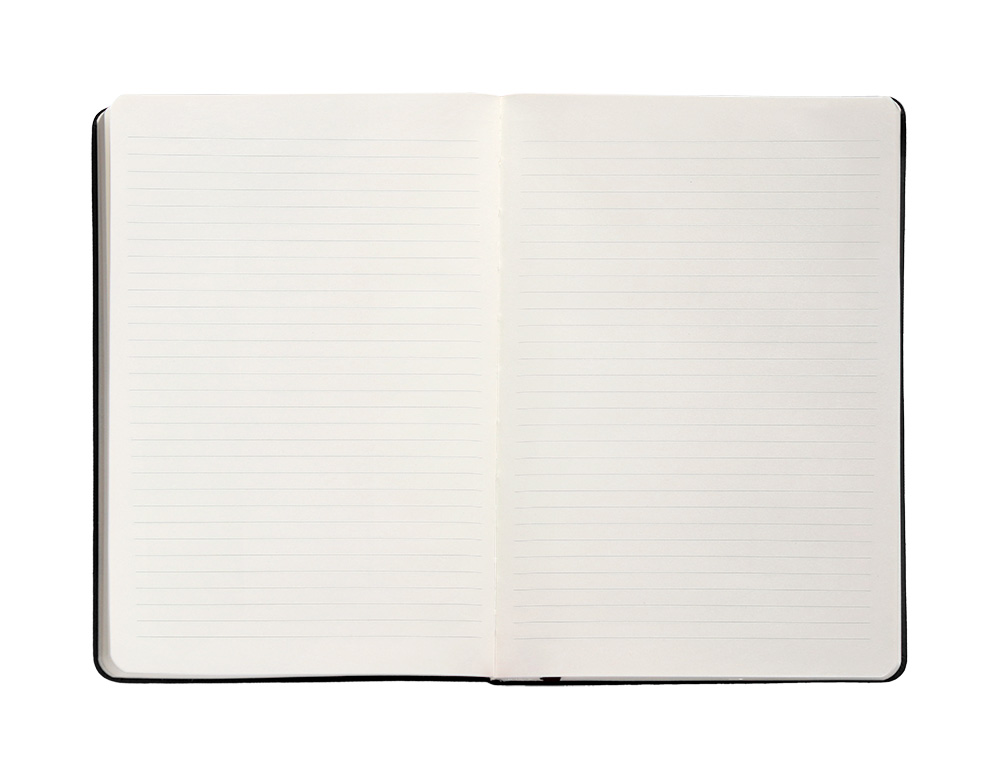 CUADERNO CON GOMILLA ANTARTIK NOTES TAPA DURA A4 HOJAS RAYAS NEGRO 100 HOJAS 80 GR FSC