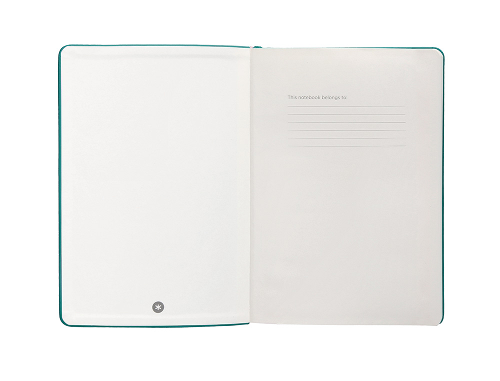 CUADERNO CON GOMILLA ANTARTIK NOTES TAPA DURA A4 HOJAS PUNTOS VERDE AGUAMARINA 100 HOJAS 80 GR FSC