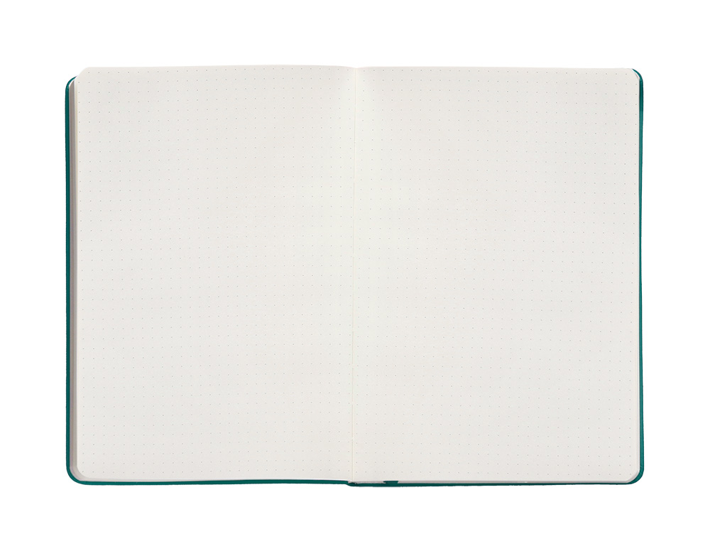 CUADERNO CON GOMILLA ANTARTIK NOTES TAPA DURA A4 HOJAS PUNTOS VERDE AGUAMARINA 100 HOJAS 80 GR FSC