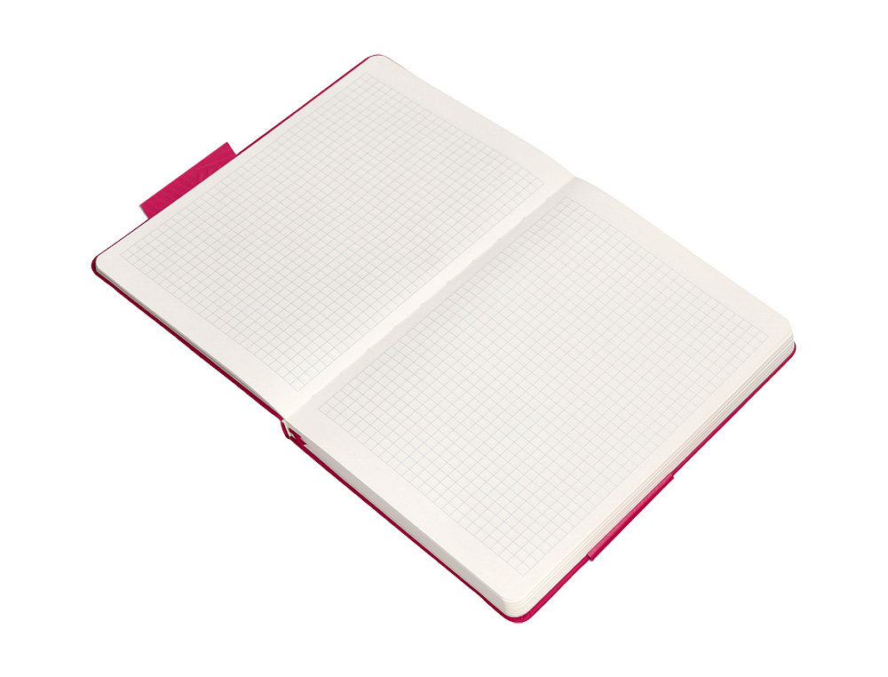 CUADERNO CON GOMILLA ANTARTIK NOTES TAPA DURA A4 HOJAS CUADRICULA BURDEOS 100 HOJAS 80 GR FSC