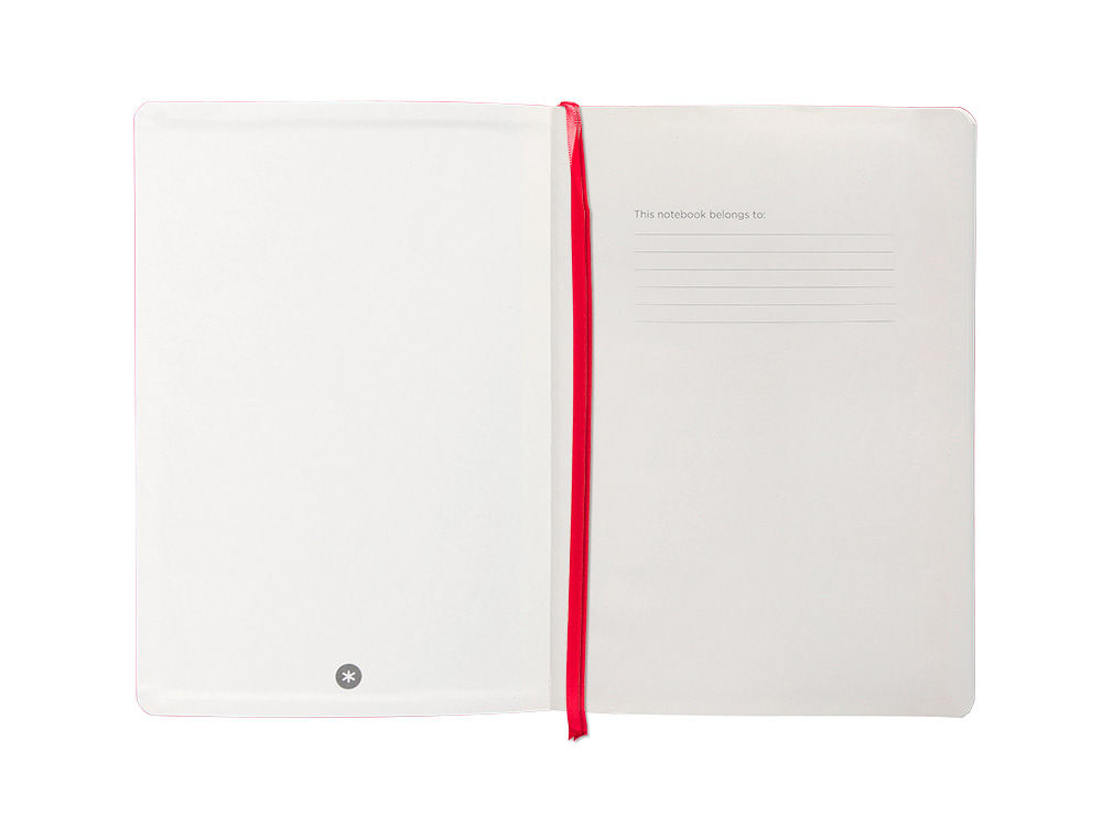 CUADERNO CON GOMILLA ANTARTIK NOTES TAPA BLANDA A5 HOJAS LISAS ROJO 80 HOJAS 80 GR FSC