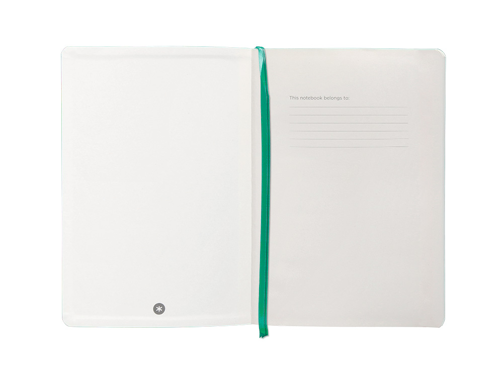 CUADERNO CON GOMILLA ANTARTIK NOTES TAPA BLANDA A5 HOJAS LISAS TURQUESA 80 HOJAS 80 GR FSC