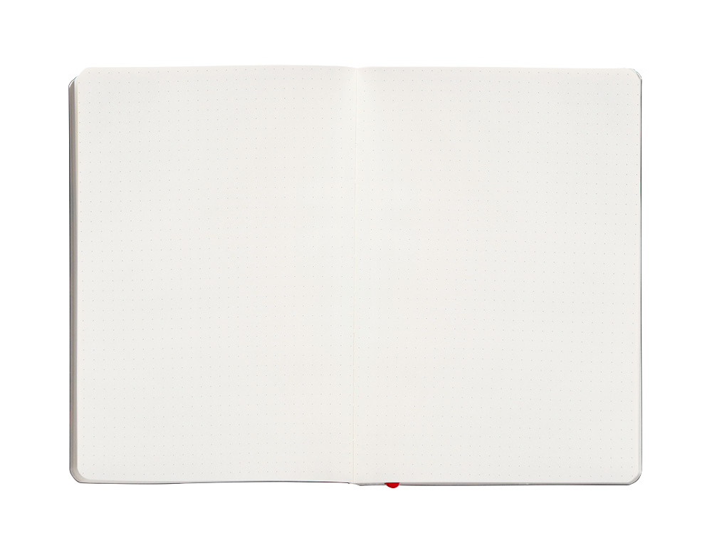 CUADERNO CON GOMILLA ANTARTIK NOTES TAPA BLANDA A5 HOJAS PUNTOS NEGRO Y ROJO 80 HOJAS 80 GR FSC