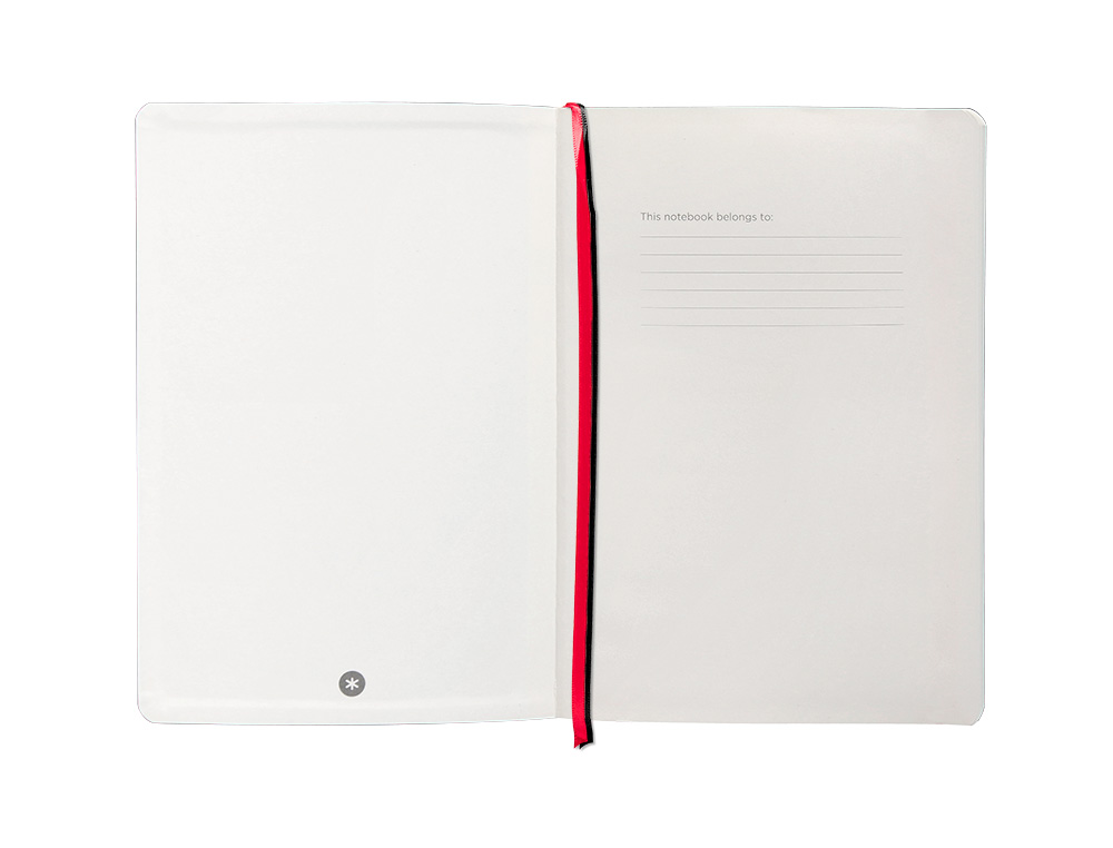 CUADERNO CON GOMILLA ANTARTIK NOTES TAPA BLANDA A5 HOJAS PUNTOS NEGRO Y ROJO 80 HOJAS 80 GR FSC