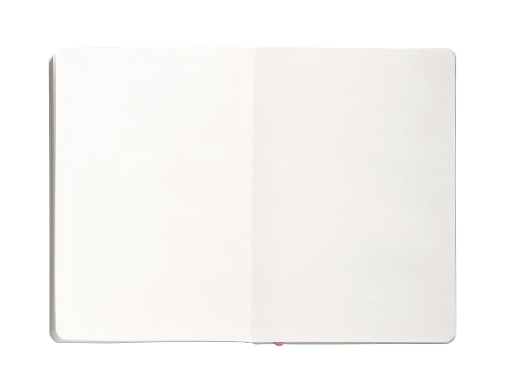 CUADERNO CON GOMILLA ANTARTIK NOTES TAPA BLANDA A5 HOJAS LISAS ROSA Y TURQUESA 80 HOJAS 80 GR FSC