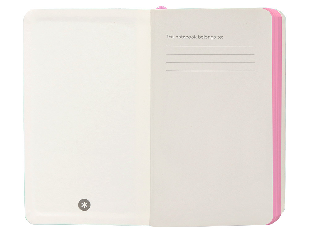 CUADERNO CON GOMILLA ANTARTIK NOTES TAPA BLANDA A6 RAYAS ROSA Y TURQUESA 100 HOJAS 80 GR FSC