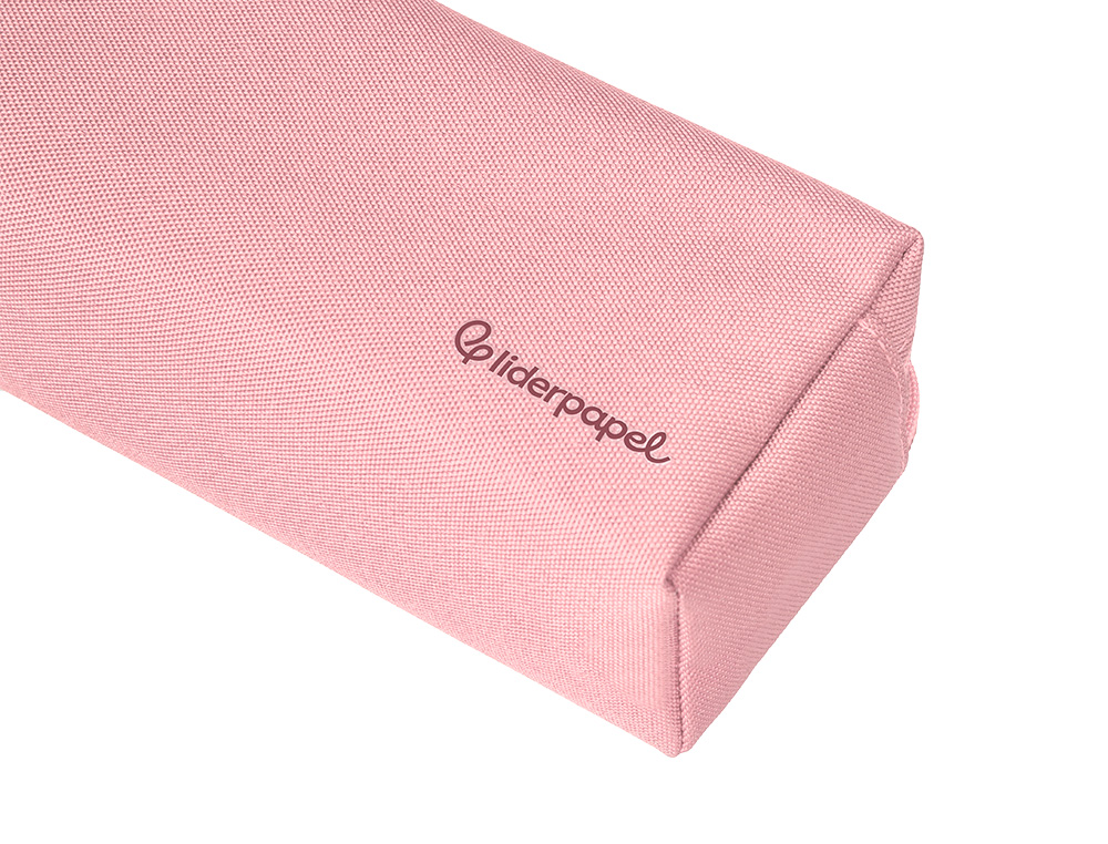 ESTUCHE PORTATODO LIDERPAPEL CLASSIC RECTANGULAR CON ASA 2 CREMALLERAS 210 X80MM ROSA