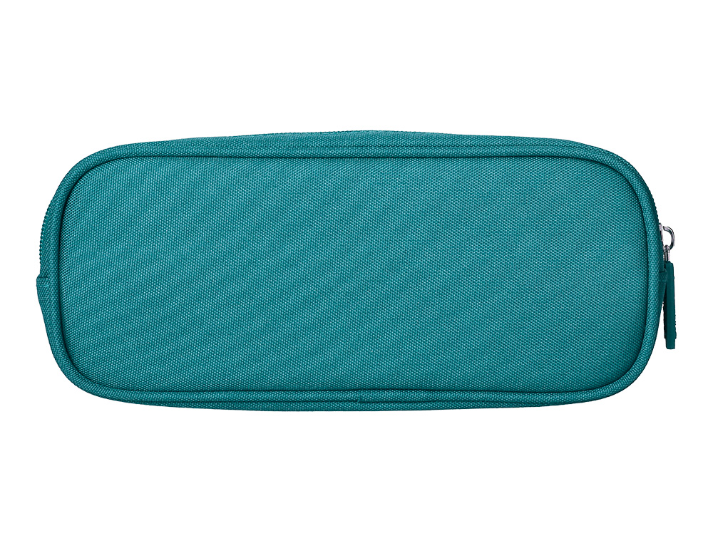 ESTUCHE PORTATODO LIDERPAPEL CLASSIC OVALADO 2 CREMALLERAS CON BOLSILLO DELANTERO 210X90MM AZUL TURQUESA
